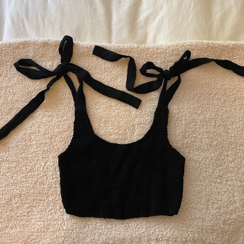 Indah smocked crop top